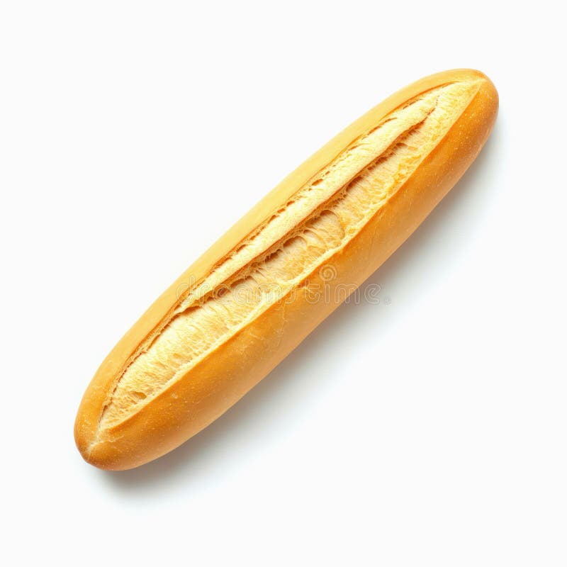 French baguette on white background. vector illustration